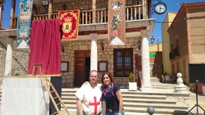 El Alcalde de Torija, Rubén García, recibe a la Diputada de C's Guadalajara, Yolanda Ramírez.