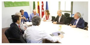 Reunión de la Diputación Provincial de Guadalajara en el Ayuntamiento de Boadilla del Monte.